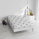 Coprimaterasso Elasticizzato in Poliestere Grigio Chiaro Varie Misure