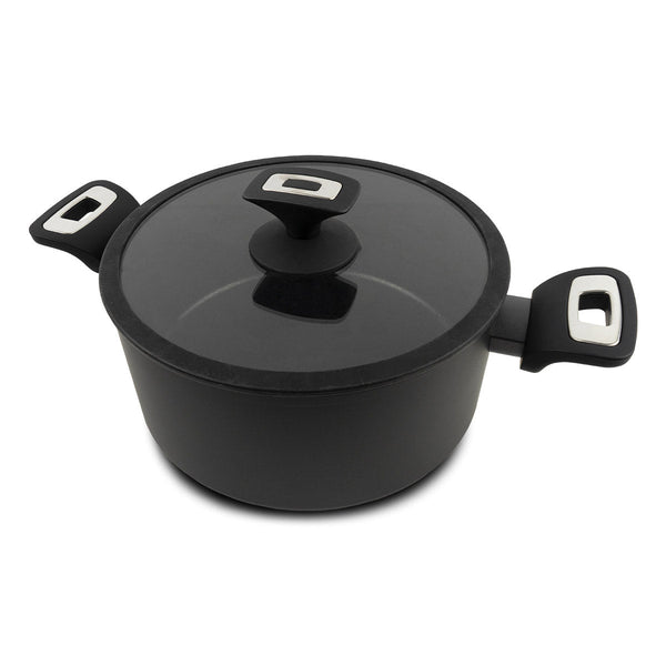 sconto Casseruola 2 Maniglie Ø 24cm Antiaderente Induzione Silex Elegance Black Nero