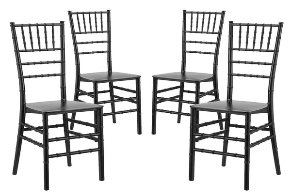 prezzo Lot de 4 chaises de jardin en polypropylène noir Vandi