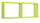 Etagère rectangulaire 2 compartiments muraux 70x30x15,5 cm en fibre de bois Morgana vert