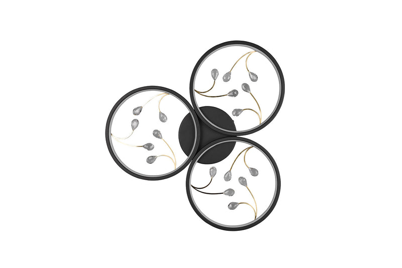 Plafoniera da Interno a LED in Metallo Nero Opaco