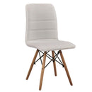 Sedia Cadice 41x43xh41/83 cm in Poliestere e Legno di Faggio Bianco