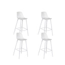Set 4 Sgabelli 47,5x47xH91,5 cm in Polipropilene Frida Bianco