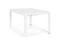 Tavolo Allungabile da Giardino 149x97/149x77.5 cm in Alluminio Kiplin Bianco