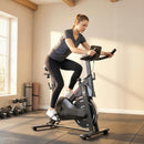 Cyclette Magnetica Regolabile 103x49x98-112 cm con Display LCD e Supporto per Tablet in Acciaio e ABS Nero      