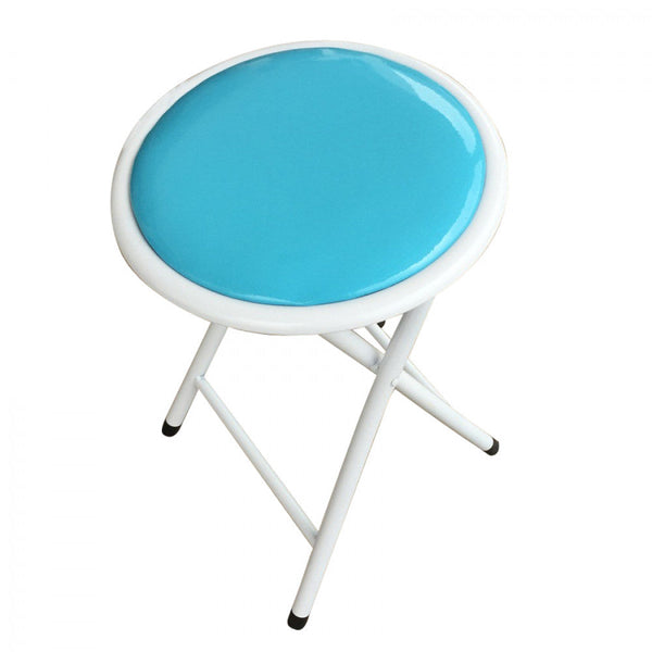 Tabouret de Camping Pliant Slim Ø30x45 h cm en Acier Bleu acquista