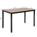 Scrivania da Ufficio in Legno e Struttura in Metallo Noce 120x60x74 cm 