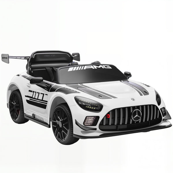 prezzo Macchina Elettrica Bambini 3-8 Anni Licenza Ufficiale Mercedes AMG 12V con Telecomando Luci LED Bianco