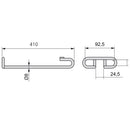 Portabicchieri Sottopensile 41 cm Porta Calici Coppe in Acciaio Cromato Emuca