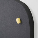Pannello Fonoassorbente da Parete con Fori 70x70 cm Kit di 4 distanziali Coprivite Gold Finitura Antracite    
