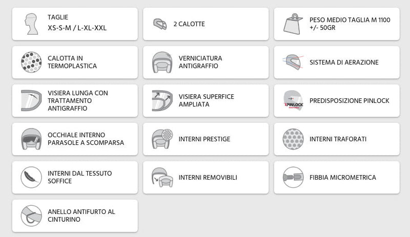 Casco Jet per Scooter Visiera Lunga CGM Illinois 129A Argento Varie Misure