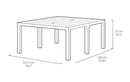 Tavolo Doppio da Giardino 295x90x74,5 cm in Resina Keter Kulie Double Bianco