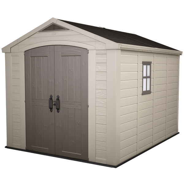 prezzo Casetta da Giardino con Mensole 256,5x331,5x243 cm Keter Factor 8x11 in Polipropilene Rinforzato Beige