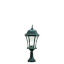 Lampada Palo Paletto da Cancello Colore Nero e Verde per Esterno Linea Curvata Sovil