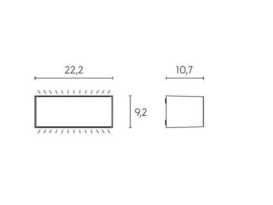 Applique da Esterno a LED 13W+13W 4000K Sovil Grigio