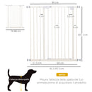 Cancelletto di Sicurezza per Cani 86x104,1 cm in Metallo e Plastica Bianco