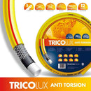 Tubo Pompa dell'Acqua da Giardino 15 Metri 5/8" 5 Strati Trico Lux Giallo