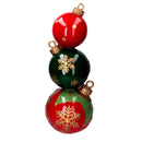 Sfera resina trio con led verde e rosso cm Ø25,5xh64,5