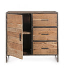 Credenza 1 Anta 90x40x90h cm 3 Cassetti Elmer