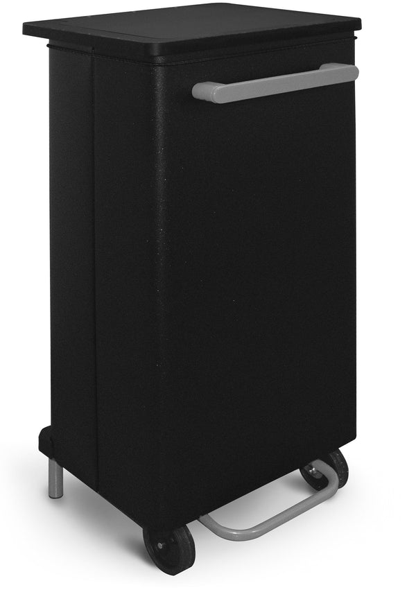 Pattumiera Per Raccolta Differenziata 47x37xh96 cm in Acciaio con Apertura a Pedale Nero prezzo