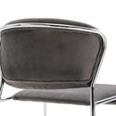 Set 4 Sedie in Metallo e Poliestere  Grigie
