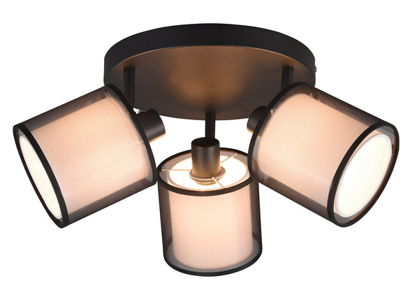 Plafoniera da Interno Attacco E14 in Metallo Nero Opaco prezzo