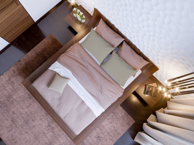 Coppia di Federe 52x82 cm in Microfibra Tinta Unita Grigio Chiaro