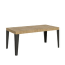  Tavolo Allungabile 200-460x90x77 cm Flame Quercia Natura Telaio Antracite