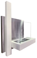 Camino a Bioetanolo da Parete 65x23x75 cm Vienna Bianco Lucido