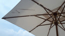 Ombrellone da Giardino 3x3 m Palo Ø60 mm in Legno Telo in Acrilico Danieli Bangkok Ecrù