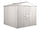 Jardinière en tôle d'acier porte-outils 275x175x215 cm Enaudi Blanc