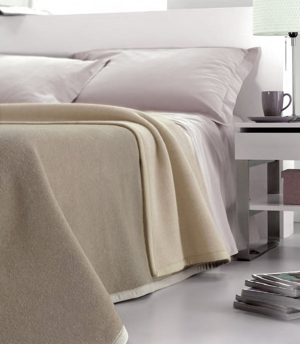 sconto Couverture Pure Laine Dobleface 450gr Cober Double Gris Tourterelle Différentes Tailles