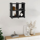 Libreria Scaffale a Parete 4 ripiani Bacheca in Legno Wengè Multiuso 