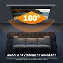 Telo per Proiettore 84 Pollici con Telecomando 212x8x150 cm in PVC e Metallo Bianco      