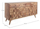 Credenza 3 Ante 3 Cassetti 132x40x77h cm Kant 