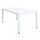 Table Milo 150x90x74 h cm en Aluminium Blanc
