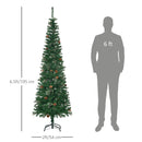 Albero di Natale H195 cm 556 Rami con Pigne Decorative Verde