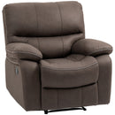 Poltrona Relax Manuale Reclinabile 97x99x96 cm  in Tessuto Marrone