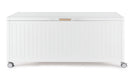 Baule Contenitore da Esterno 182x89,4x70h cm Apertura Facile e Ruote in Alluminio Ocean L Bianco 