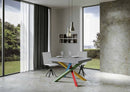Tavolo Allungabile 130-390x90x77 cm Volantis Premium Cemento Telaio 4B 