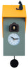 Horloge Coucou Murale 17x37x12 cm avec Chat Pirondini Italie Vicenza Gris Ciment