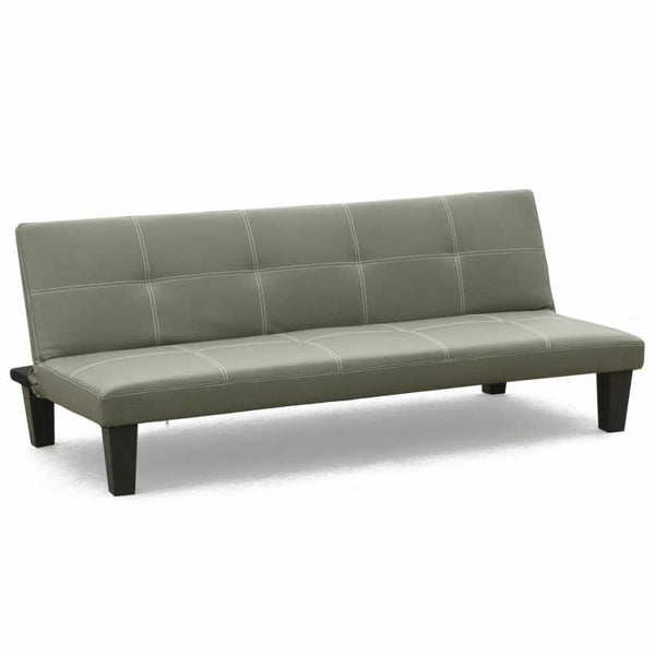 Canapé convertible 175x80x69 cm en simili cuir gris sconto