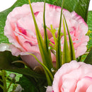 Set 3 Bouquet Artificiali di Lisiantus Altezza 32 cm Rosa