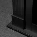 Camino Elettrico da Terra 110x36x100 cm Cambridge In Legno Nero      