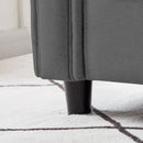 Divano 3 Posti 212x75x87 cm in Tessuto Grigio Scuro Premium Sofa