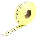 24000 Tickets per Distributore Eliminacode D900 Confezione 6 Rotoli x 4000 Visel Gialli