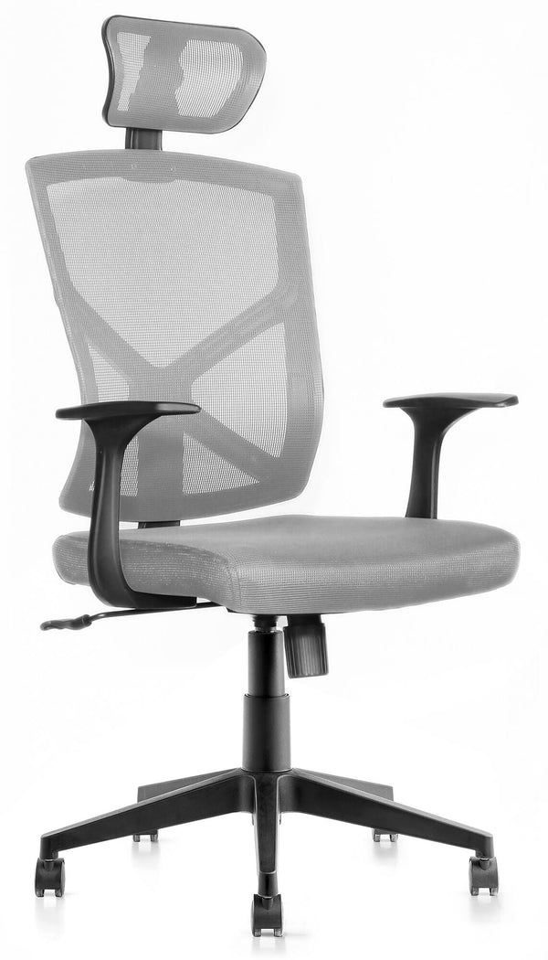 Fauteuil de bureau exécutif en tissu Motti Mody gris clair online