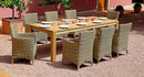 Tavolo Rettangolare da Giardino 250x100 cm in Legno Teak Riciclato Vorghini Papua