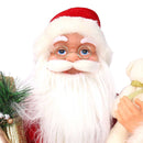 Babbo natale in tessuto rosso cm xh80