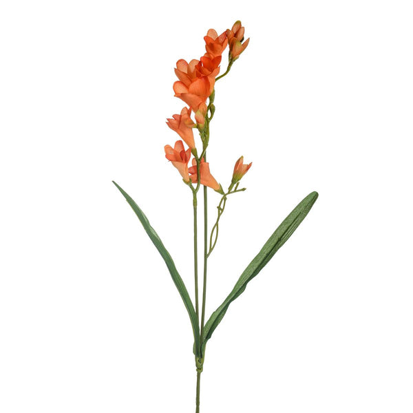 Lot de 8 freesias composé de 2 fleurs artificielles hauteur 58 cm orange acquista